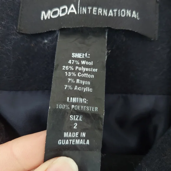 Navy blue pea coat - Picture 4 of 4